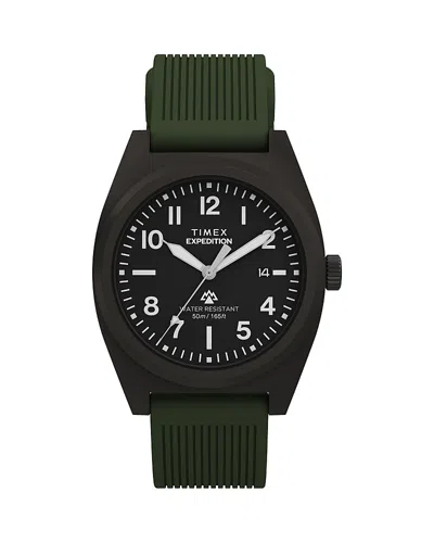 Timex ® Expedition® Capstone Silicone Strap Watch, 39mm In Green