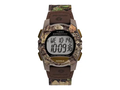 Pre-owned Timex Expedition Digital Cat Tw4b19800 Watch In Resin In Brown