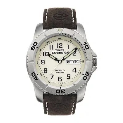 Timex Expedition Elevated Mens Brown Leather Strap Watch T466819j