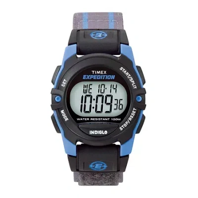 Timex Expedition Gray Nylon Fast Strap Digital Watch T496609j In Blue