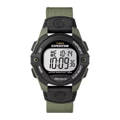 Timex Expedition Mens Digital Chronograph Watch In Green
