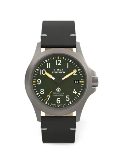 Timex Expedition North 38mm Titanium Watch In Green