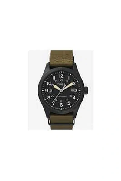 Pre-owned Timex Expedition North Field Post Solar Fabric Strap Watch Tw2v00400