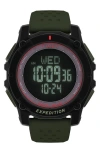 Timex ® Expedition Ridge Solar Digital Silicone Strap Watch, 49mm In Green