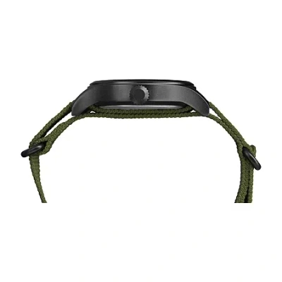 Timex Expedition Scout Mens Green Fabric Strap Watch In Black