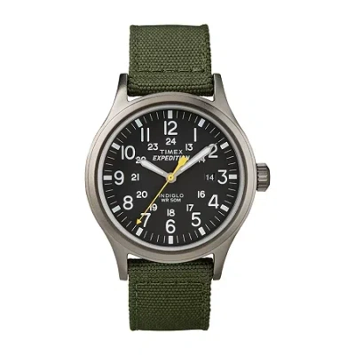 Timex Expedition Scout Mens Green Strap Watch T49961jt In Transparent