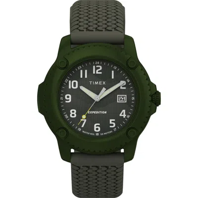 Timex ® Expedition Timberline Silicone Strap Watch, 42mm In Green