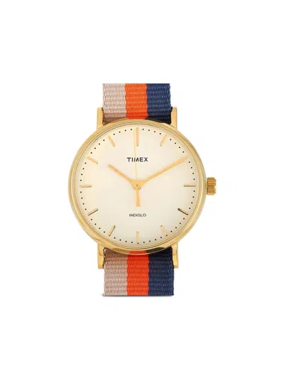 Pre-owned Timex Fairfield 37mm In White