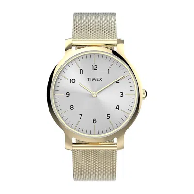 Timex Gallery Norway 34mm Gold Mesh Ladies Watch