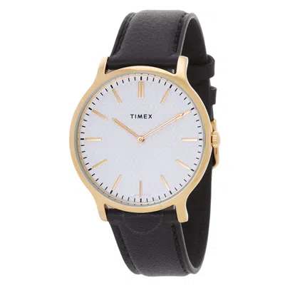 Timex Gallery Quartz Silver Dial Men's Watch Tw2v28400 In Black