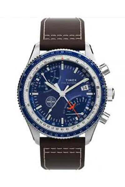 Pre-owned Timex Gents X Pan Am Waterbury Fly Back Chronograph Tw2w97200