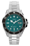 Timex Men's Deep Water Harborside Coast Stainless Steel Bracelet Watch/43mm