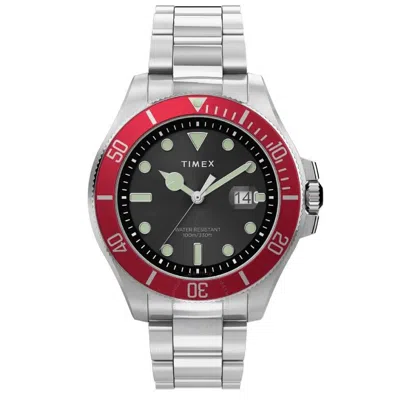 Timex Harborside Coast Quartz Black Dial Men's Watch Tw2u41700 In Metallic