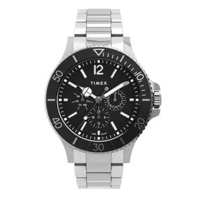 Timex Harborside Multifunction Quartz Black Dial Men's Watch Tw2u13100 In Metallic