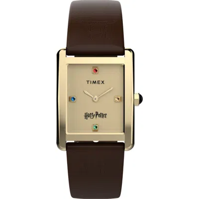 Timex ® Harry Potter X  Hailey Hogwarts 24mm Leather Strap Watch In Brown