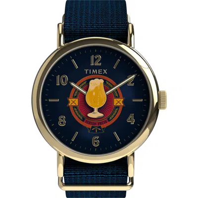 Timex ® Harry Potter X  Weekender Butterbeer 40mm Fabric Strap Watch In Blue