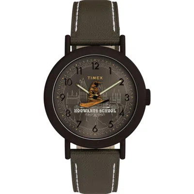 Timex ® Harry Potter X  Weekender Sorting Hat 37mm Leather Strap Watch In Brown