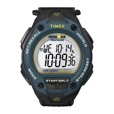 Timex Ironman Mens Black Nylon Fast Strap 30-lap Watch T5k4139j