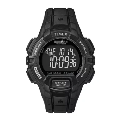 Timex Ironman Rugged Mens 30-lap Black Dial Watch