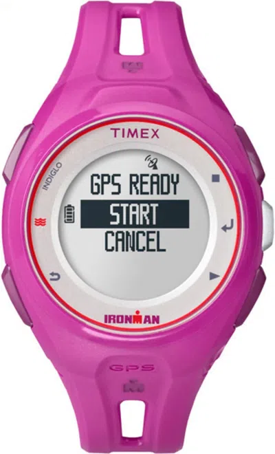 Timex Ironman Run X20 Gps Ladies Watch Tw5k87400 In Pink