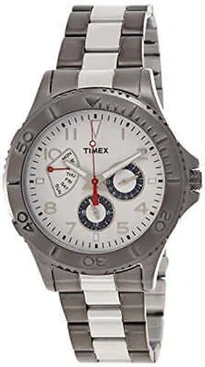 Pre-owned Timex Kaleidoscope Analog White Dial Men's Watch-t2p038