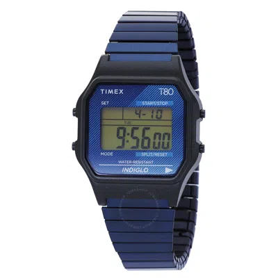 Timex Lab 80 Alarm Chronograph Quartz Digital Unisex Watch Tw2u93800 In Black