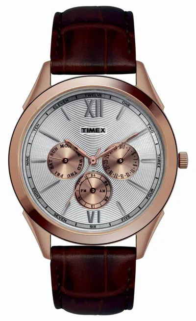 Timex Leather Chronograph Mens Watch