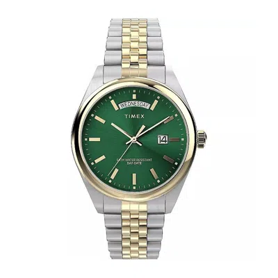 Timex Legacy Quartz Green Dial Two-tone Men's Watch Tw2w42800 In Gold