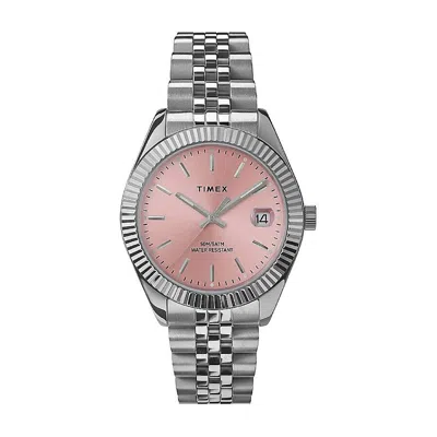 Timex Legacy Quartz Pink Dial Ladies Watch Tw2w49800 In Metallic