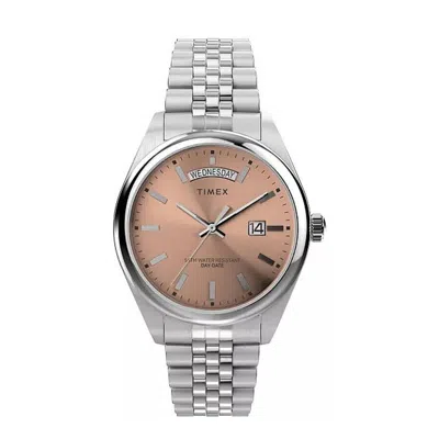 Timex Legacy Quartz Salmon Dial Men's Watch Tw2w42700 In Pink