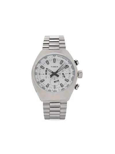 Timex Legacy Tonneau Chronograph 42mm In Silver
