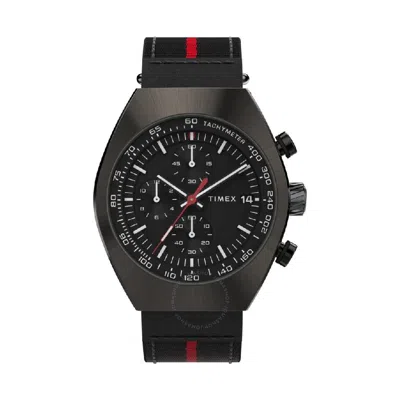 Timex Legacy Tonneau Chronograph Quartz Black Dial Men's Watch Tw2w50200 In Metallic
