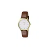 Timex Main Street Modern Easy Reader Leather Watch In Brown
