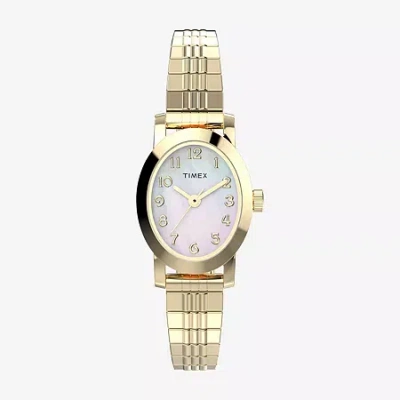Timex Main Street Womens Gold Tone Stainless Steel Expansion Watch Tw2w70100jt In Transparent