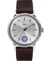 Timex Marlin Automatic 40mm Chicago Cubs Leather Mens Watch