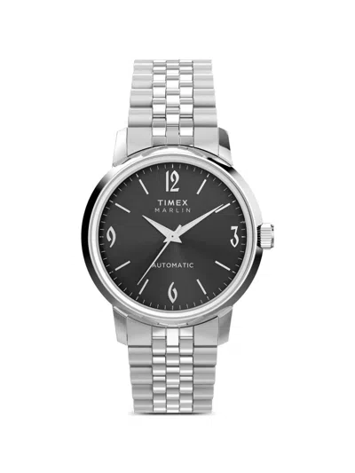 Timex Marlin Automatic 40mm Watch In Silver