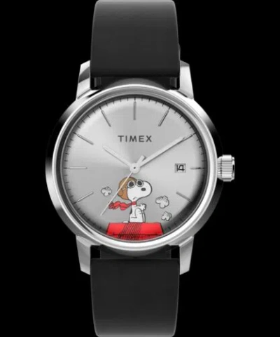Pre-owned Timex Marlin Automatic X Peanuts Snoopy Flying Ace 40mm