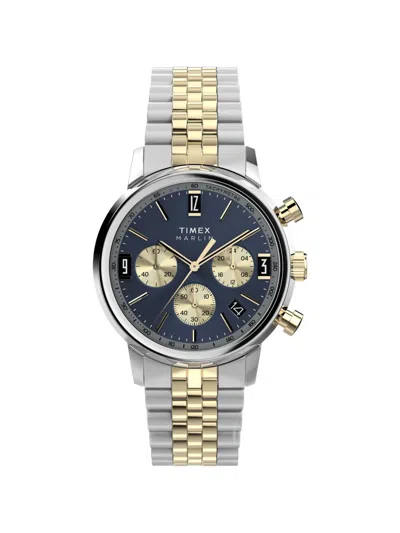 Timex Marlin® Chronograph 40mm Watch In Metallic