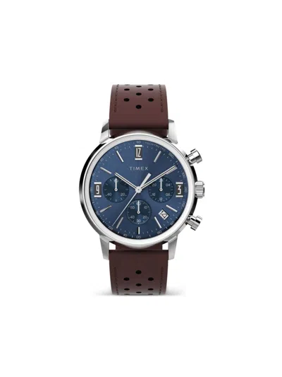 Timex Marlin Chronograph Tachymeter 40mm In Blue