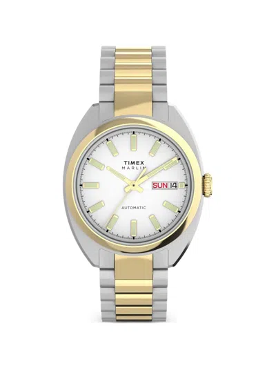 Timex Marlin Draper 37mm Watch In White