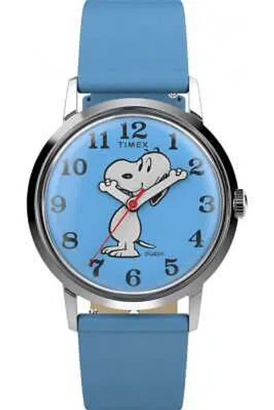 Pre-owned Timex Marlin Hand-wound X Peanuts Reissue 34mm Watch Tw2w79400