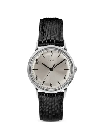 Timex Marlin Hand-wound 34mm Watch In Metallic