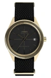 Timex ® Marlin® Jet Automatic Fabric Strap Watch, 38mm In Black