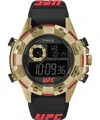 Timex Ufc Men's Kick Digital Black Polyurethane Watch, 49mm In Black