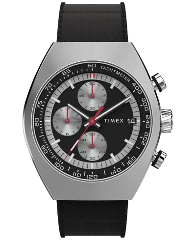 Timex Men's Analog Black Rubber Strap Watch, 42mm