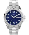 Timex Men's Analog Black Stainless Steel Watch, 46mm