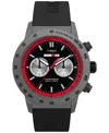 Timex Men's Chronograph Black Silicone Watch, 44mm
