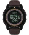 Timex Men's Chronograph Brown Silicone Watch, 49mm In Brown