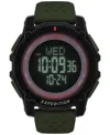 Timex Men's Chronograph Green Silicone Watch, 49mm In Green