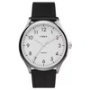Timex Men's Easy Reader White Dial Watch In Black